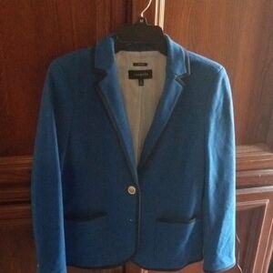 Talbots Royal Blue Blazer with Black Trim